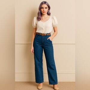 Harve Bernard Loose leg Jeans Sz 4 Petite GUC